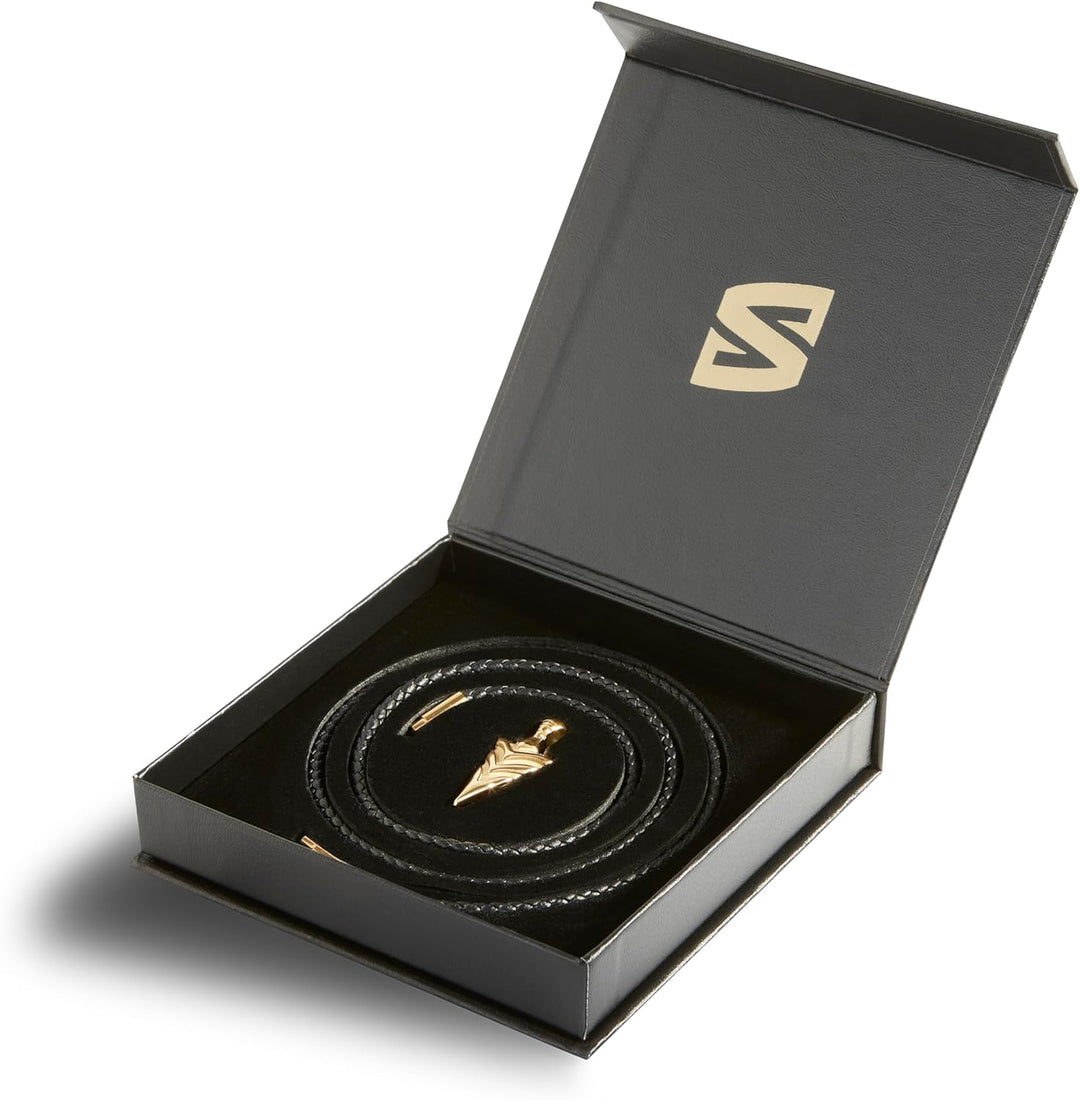 SERASAR Premium Leder Halskette Herren | Edelstahl Anhänger | Sicherer Verschluss | Drei Farben | In