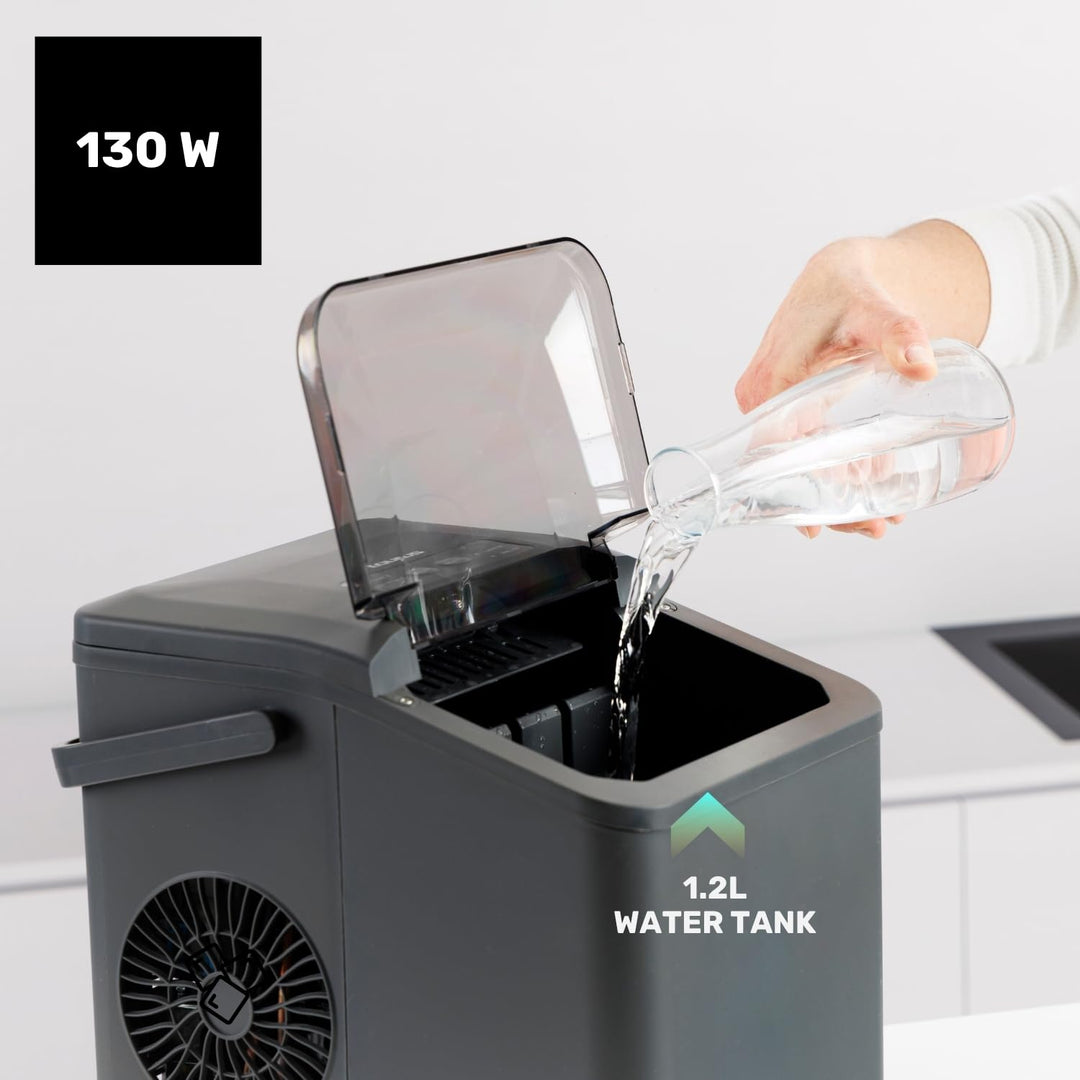 Taurus - Eiswürfelmaschine 130 W | 12 kg/24 h | 6 Min. | 2 Grössen (gross/klein) | ultraleise | Selb
