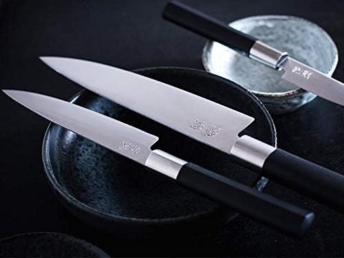 KAI Wasabi Black Messer Set - Allzweckmesser 10 cm, Allzweckmesser 15 cm, Santoku 16,5 cm - rostfrei