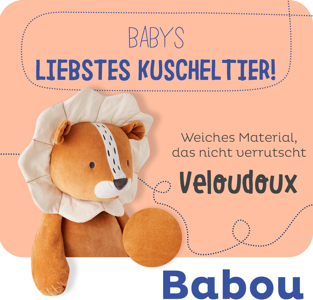 Noukie's - Plüsch für Kinder - Kuscheltier Medium Babou - Schmusetuch Bio-Baumwolle - Grösse für Kin