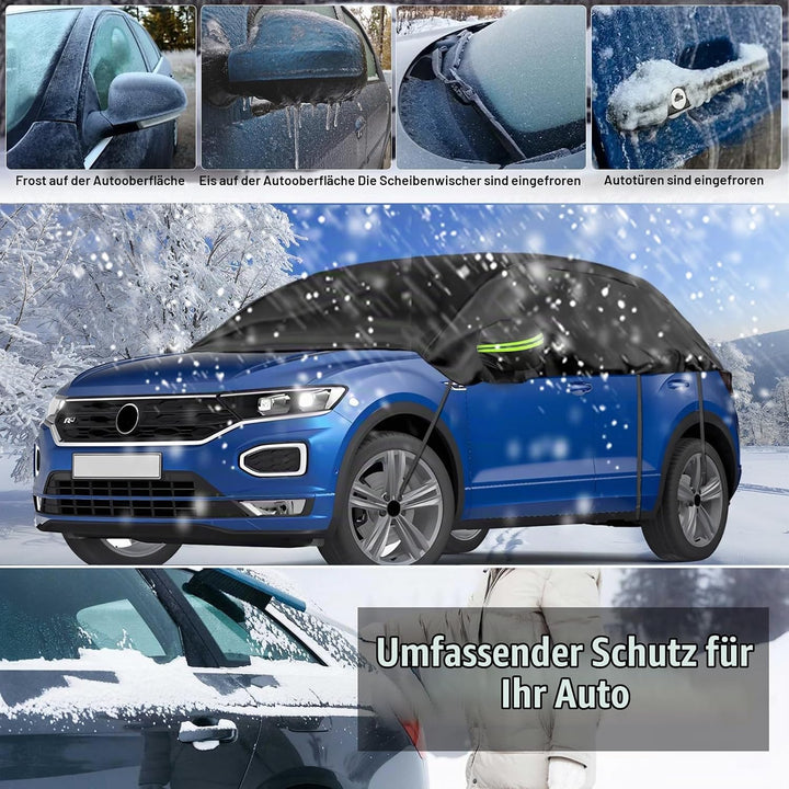 Autoabdeckung Wasserdicht Ersatz für VW T-ROC 2017-2024, Sonnenfest Hälfte Autoabdeckung, Halbgarage