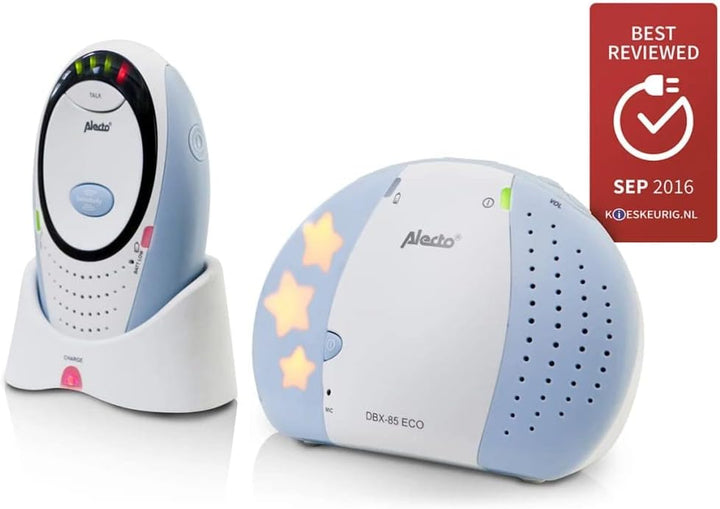 Alecto DBX-85 Digitale Eco DECT Babyphone (100% störungsfrei), hohe Reichweite von bis zu 300 Meter,