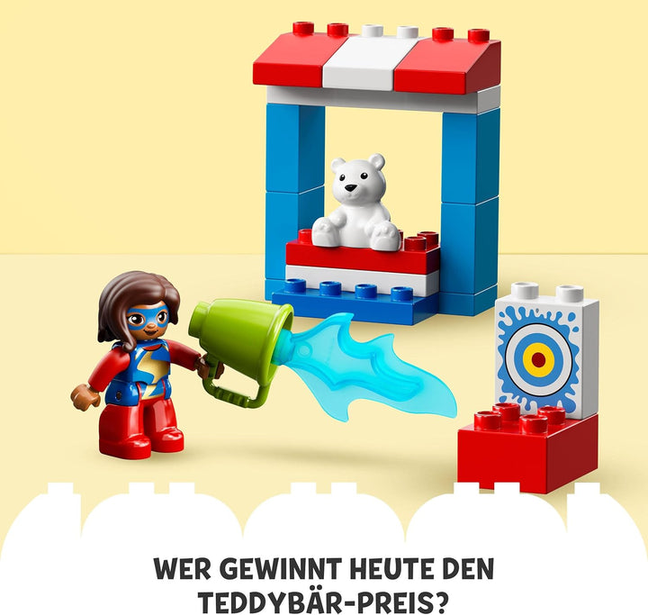 LEGO 10963 DUPLO Marvel Spider-Man & Friends: Jahrmarktabenteuer, Freizeitpark mit Spielzeug-Hubschr