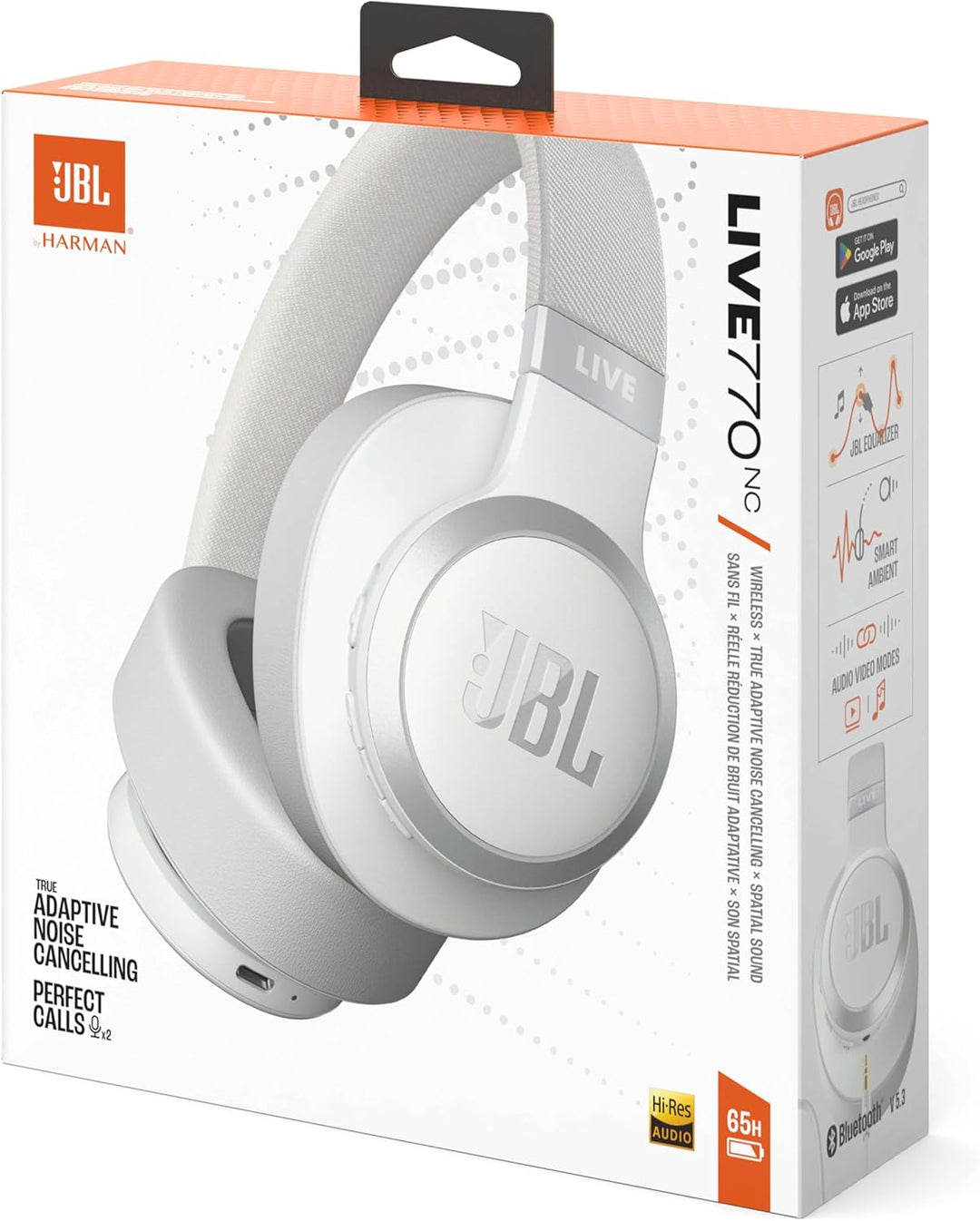 JBL Live 770 NC – Bluetooth Over-Ear-Kopfhörer mit adaptivem Noise-Cancelling – Kabellose Ohrhörer m