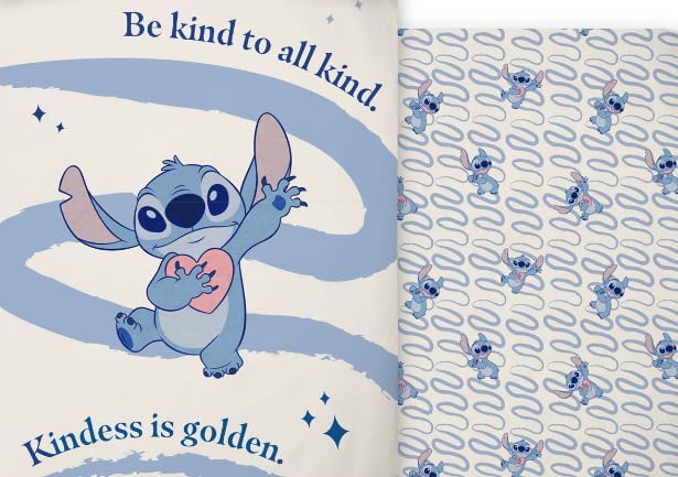 Lilo &amp; Stitch Bettwäsche-Set für Kinderbetten | Bettbezug 100x135 cm mit Kissenbezug 40x60 cm, 100%