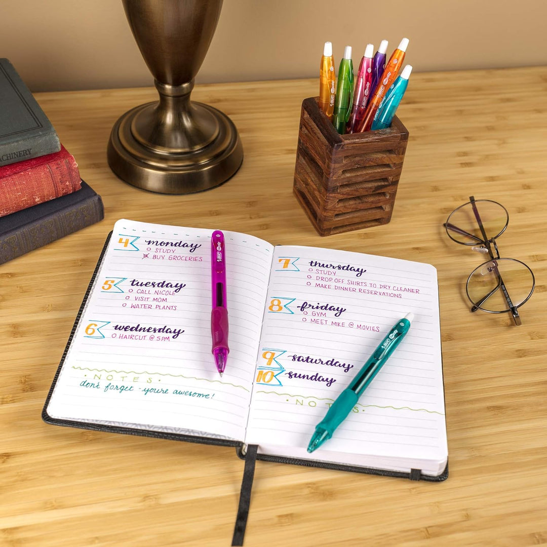 Bic RLCAP41-AST Multi Color Bic Gelocity Fashion Pen 4 Pack