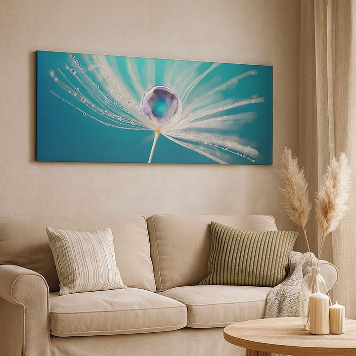 Panorama Bilder auf Leinwand 100x40cm Leinwandbild mit Rahmen Pflanze Natur Gross Wanddeko Bild Schl