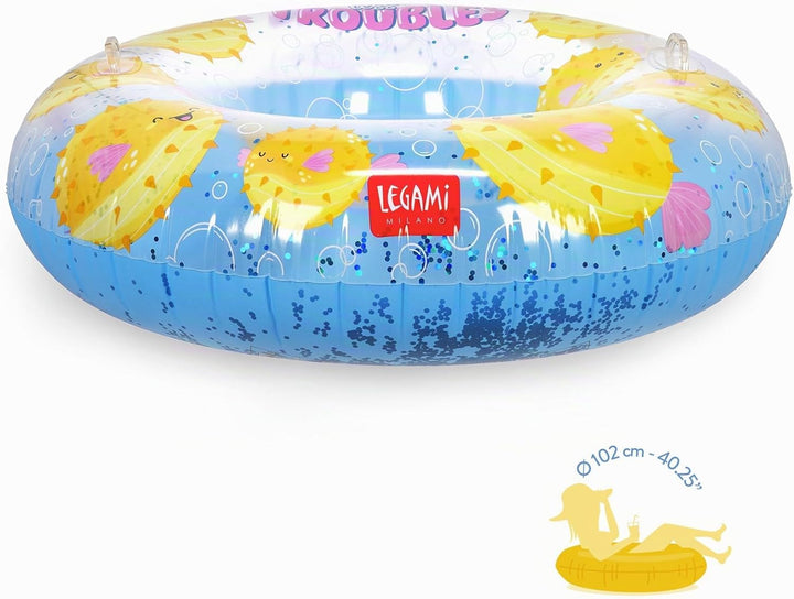 Legami - Pool aufblasbare Donut, Maxi aufblasbare Donut für Kinder und Erwachsene, Meer Strand aufbl