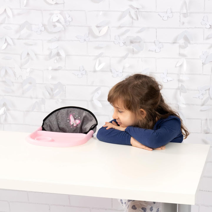 Bayer Design 65933AA Puppentischsitz, Sitz für Puppen mit intergiertem Tablett, für Puppen bis 46 cm