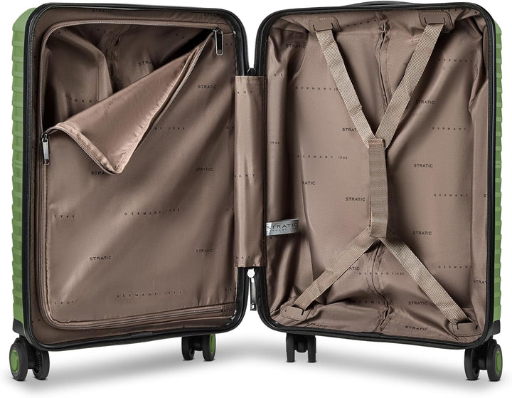 Stratic Kabinen-Koffer für Damen und Herren | Kleiner Cabin-Trolley 37 x 20 x 55 cm aus hochwertigem