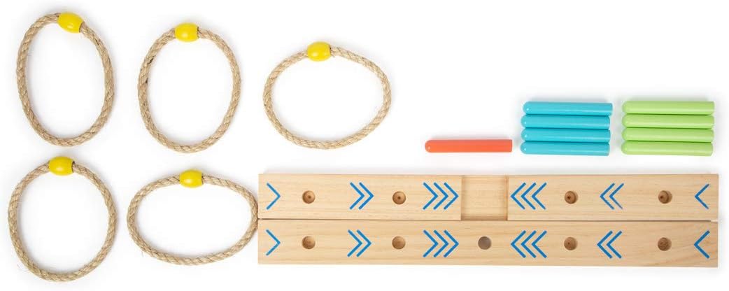 small foot Ringwurfspiel "Active", aus Holz, Garten-Spiel für Kinder ab 3 Jahren, 12035, Ringwurf
