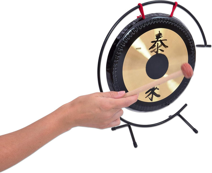 Betzold Musik - Tisch-Gong mit Metall-Stativ, Oberfläche: 25 cm, inkl. Schlägel NoColor, NoColor
