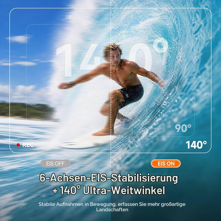 SVBONY SVGo2 4K 30FPS Unterwasserkamera, Action-Kamera, EIS, Wasserdicht bis 30m, Touchscreen, Dual-
