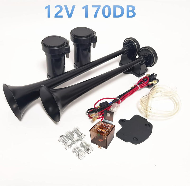 YIYIDA Autohupe Car Horn Lufthorn 12V Air Horn12V Schiffshupe mit hohem und niedrigem Ton 170db Druc