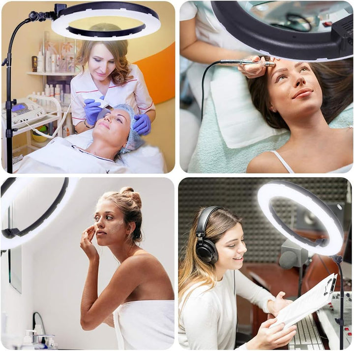 GSKAIWEN 18 Zoll 65W LED Make-up Ringlicht mit Spiegel für Augenbrauen-Täto, Wimpernverlängerung, Be
