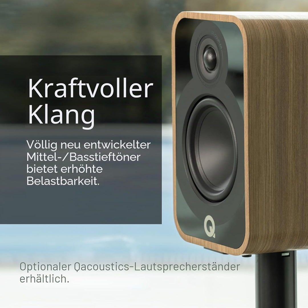 Q Acoustics 5020 Satin BK pr Standhalterung Lautsprecher Satin Schwarz schwarz matt, schwarz matt