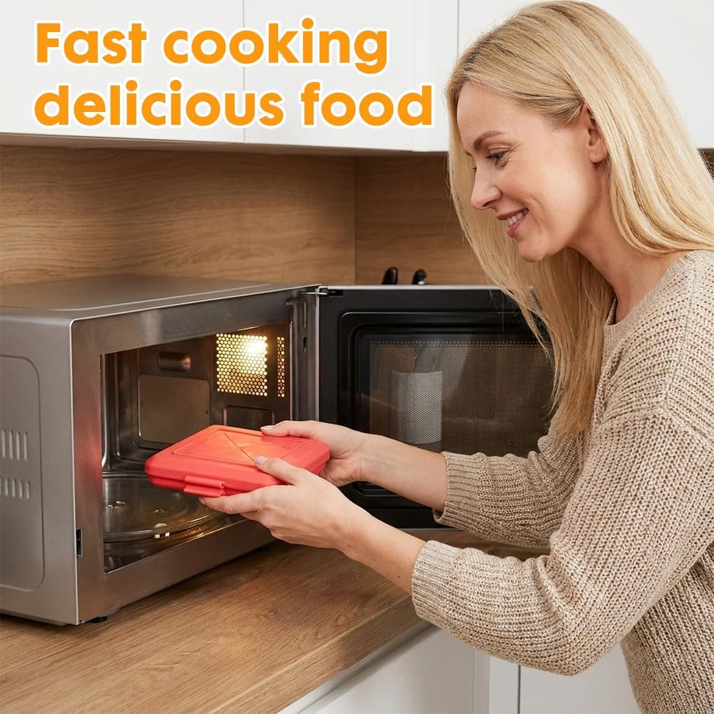 Gohytal Sandwichmaker Silikon, Sandwichtoaster für Mikrowelle, Antihaftbeschichteter Sandwich-Toaste