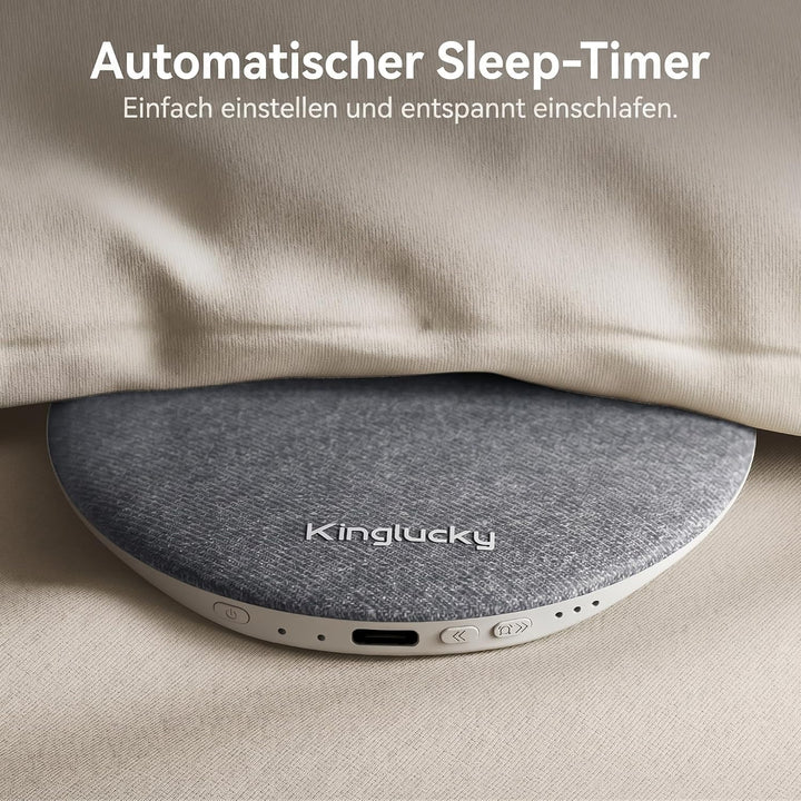 Kinglucky X50 Kissenlautsprecher Bluetooth Pillow Speaker für unter dem Kopfkissen, mit Weissem Raus