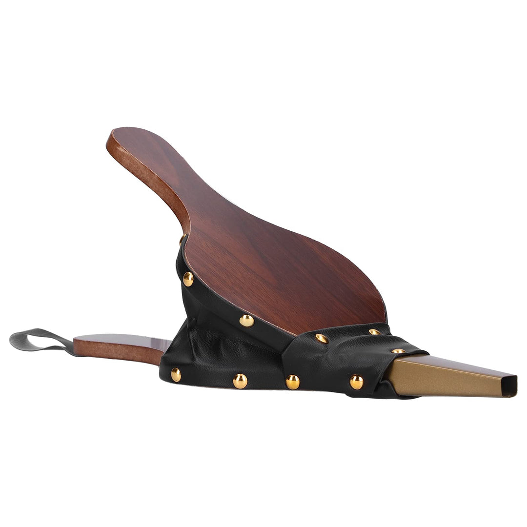 Goshyda Kaminbälge, tragbares manuelles Holz-Luftgebläse, hitzebeständiges Kunstleder, für Outdoor-C