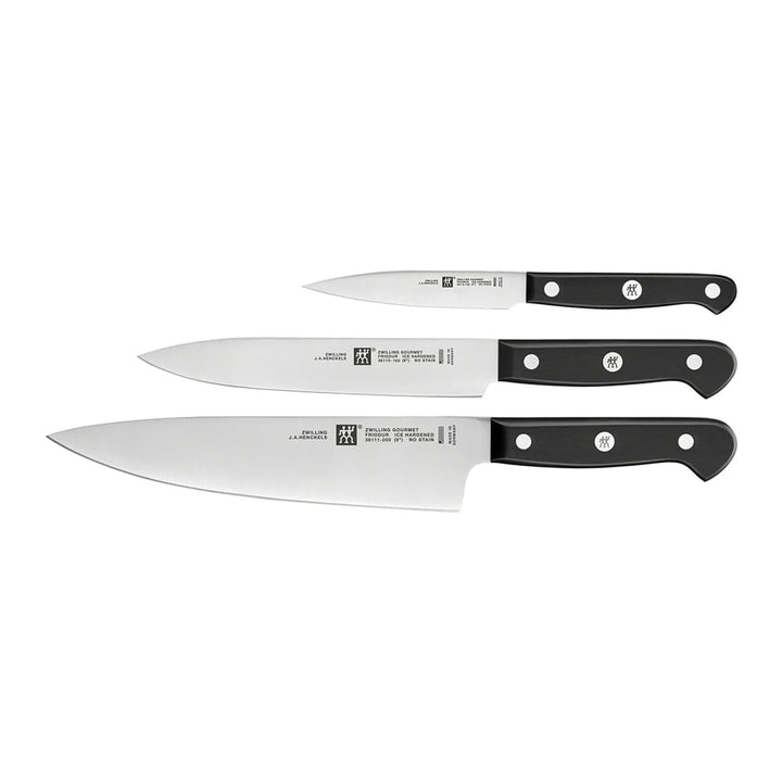 ZWILLING Gourmet Messerset, 3-tlg. 38 x 28 x 28 cm Silber / Schwarz