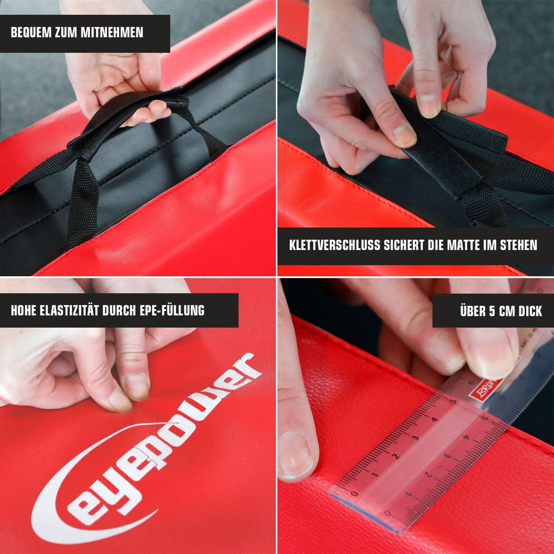 EYEPOWER Klappbare Turnmatte für Zuhause - Dicke Gymnastikmatte - Weichbodenmatte Akrobatik Matte Yo