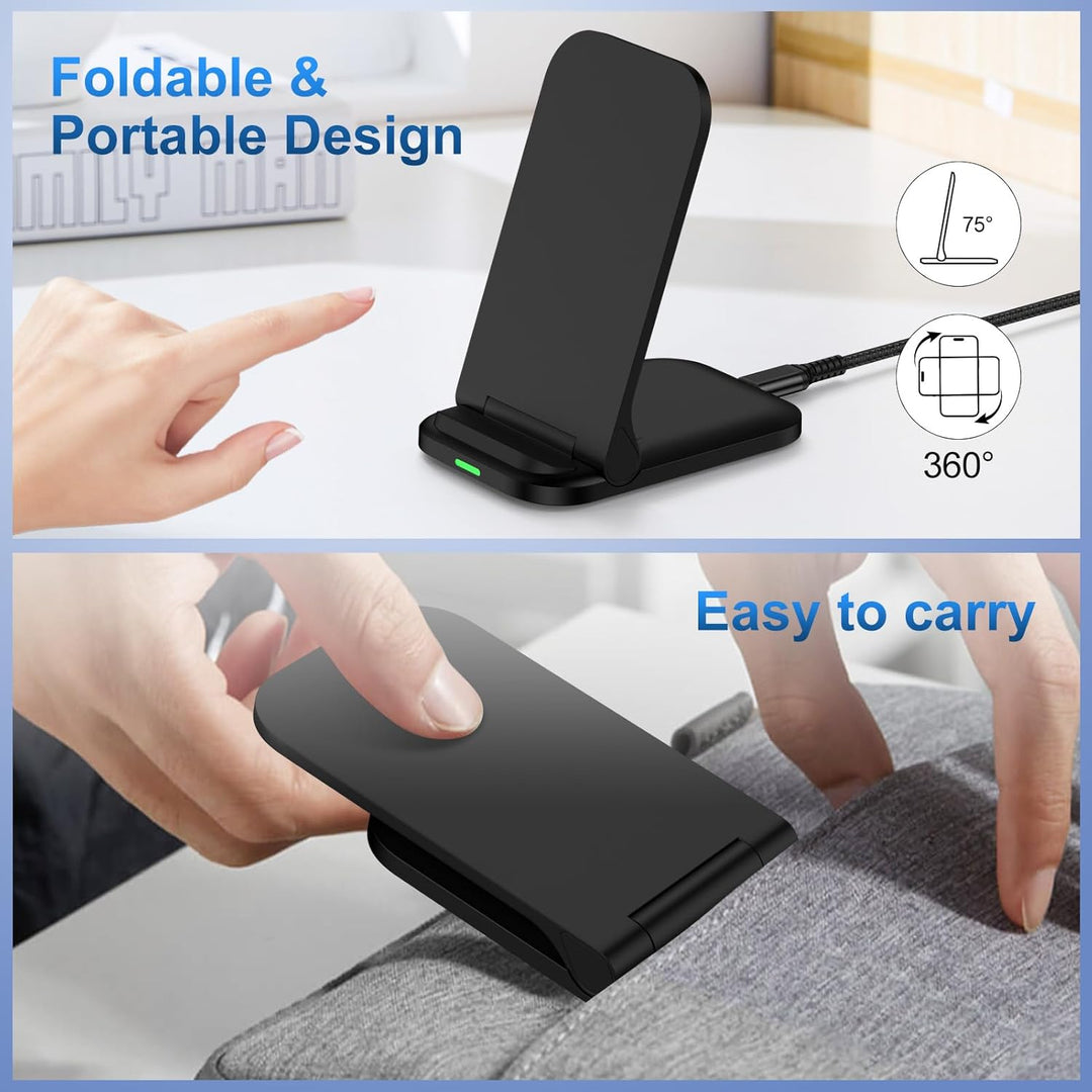 Fast Induktive Ladestation Samsung Wireless Charger Stand Faltbar für Google Pixel 10/9/8,15W Schnel