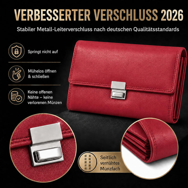 Profi Kellner Geldbörse Profi 100% Wasser Büffel [2026] Echt Leder RFID (18,5 x 9,5 x 4,5cm BxHxT) G