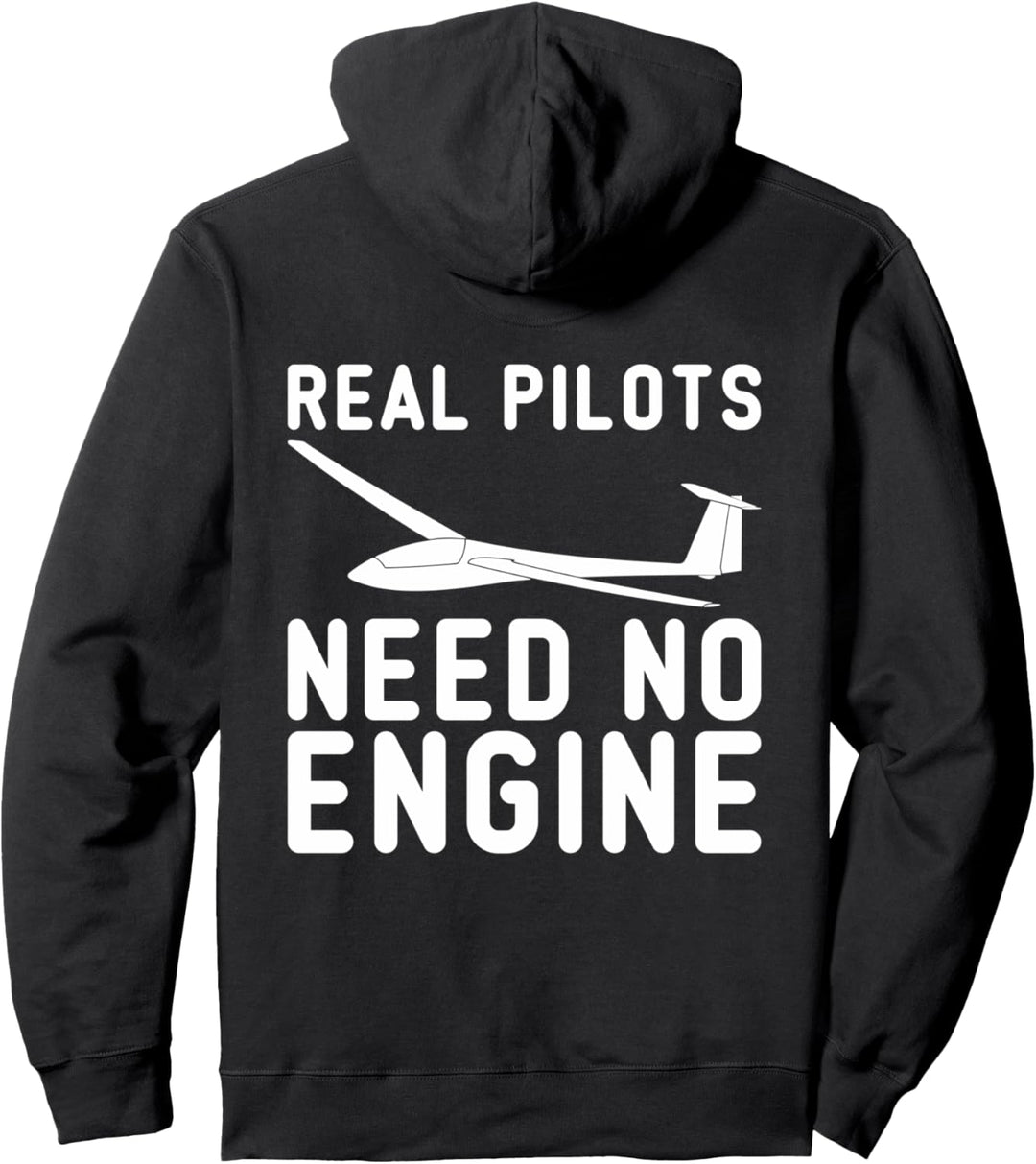 Segelflieger echter Pilot Segelflugzeug Thermik Pullover Hoodie
