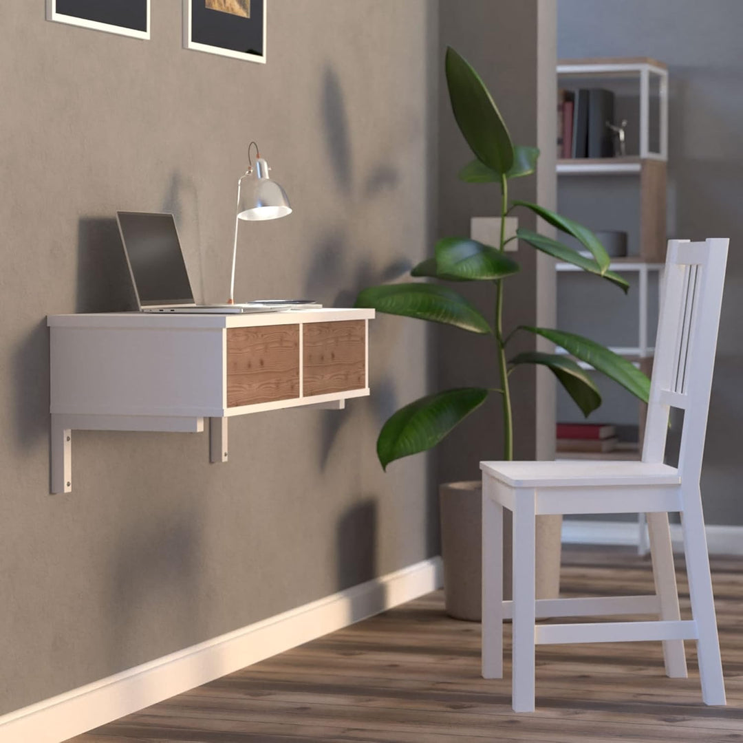 ML-Design 2er Set Wandkonsole Winkel L-Form für Waschtisch, 400x150 mm, Weiss, Stahl, Design Waschti