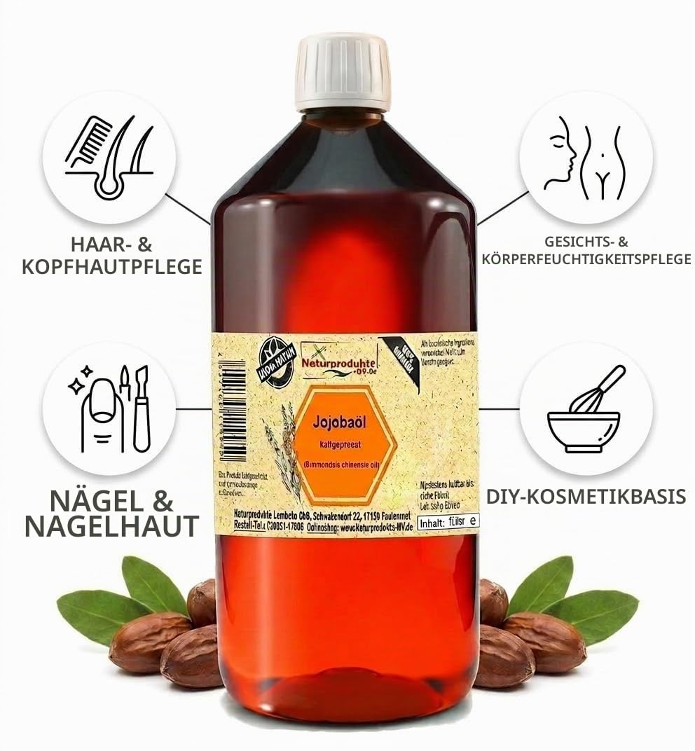 Jojobaöl kaltgepresst (1000 ml) Jojoba Öl kaltgepresst