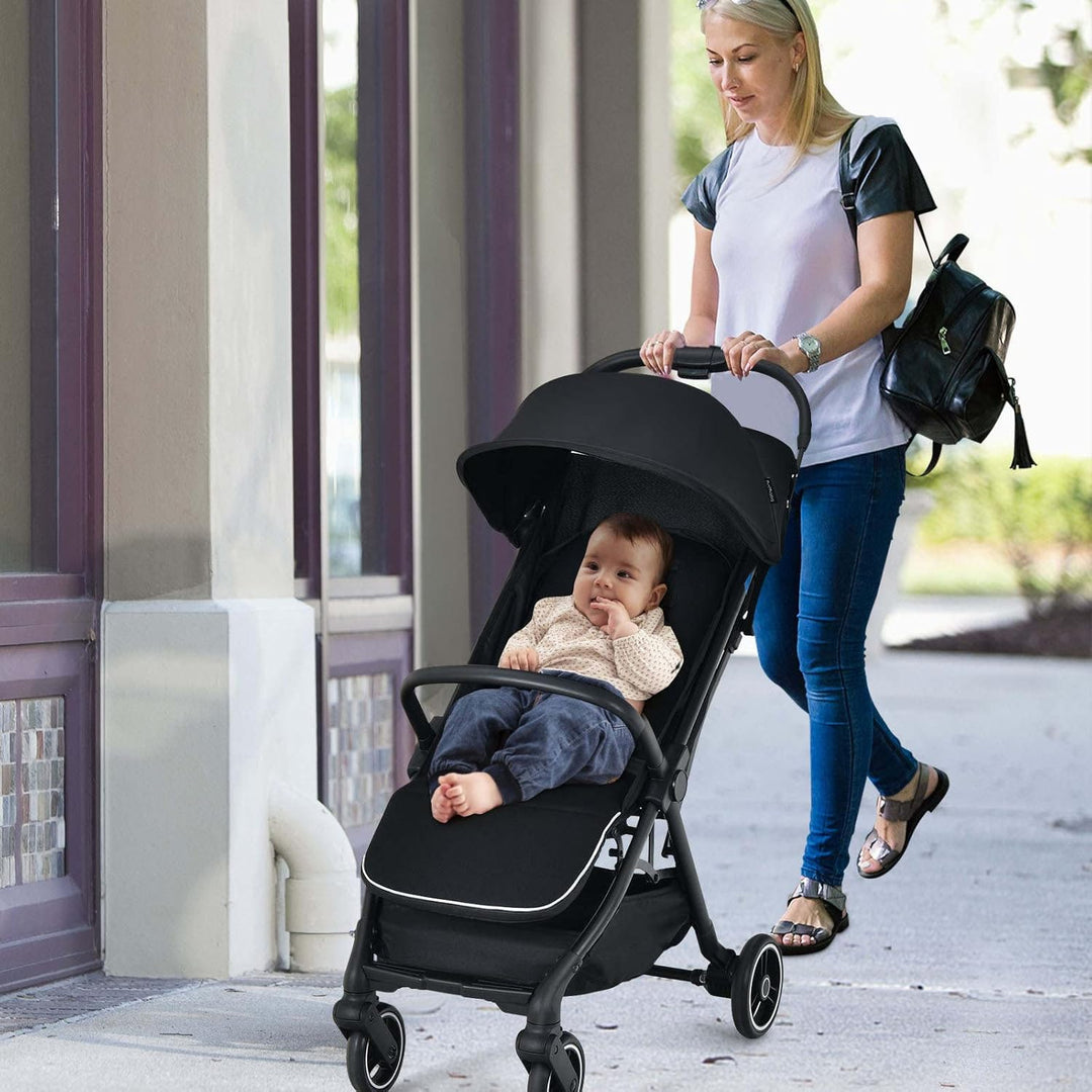 LIFEZEAL Klappbarer Kinderwagen, Kinderbuggy mit verstellbarer Rückenlehne, Buggy mit Schlaffunktion