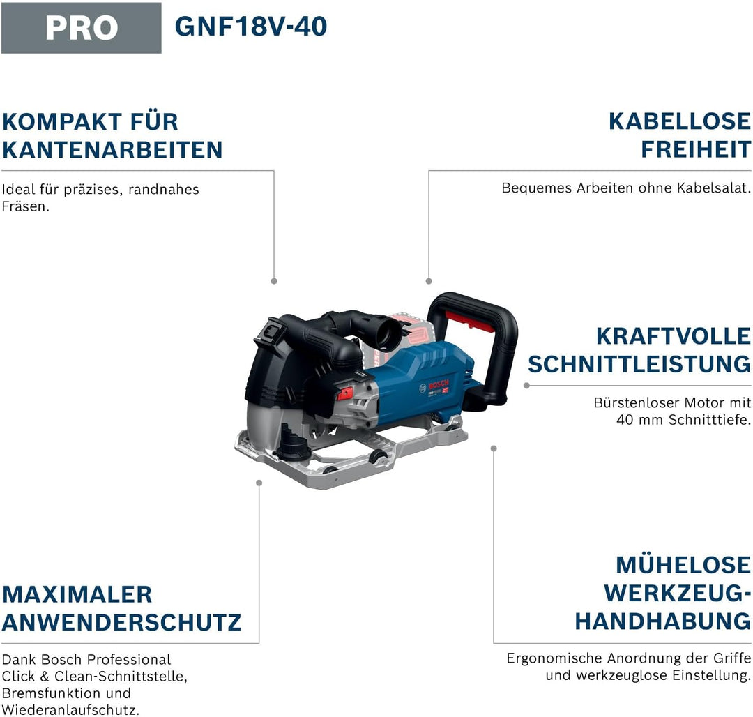 Bosch PRO 18V System Akku-Mauernutfräse GNF18V-40 (inkl. L-BOXX 238)