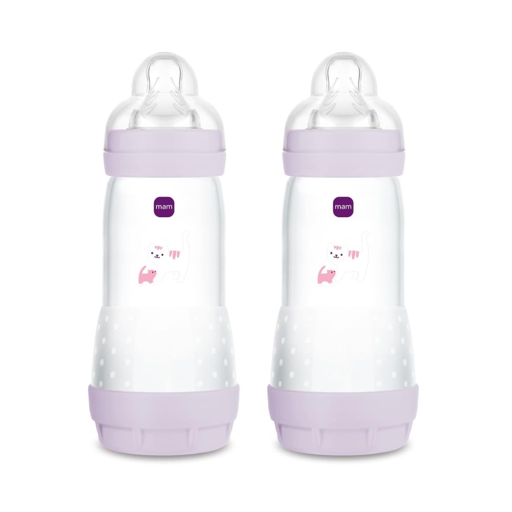 MAM Easy Start Babyflasche 320 ml (2er-Set), Set mit 2 Anti-Kolik-Flaschen zum Stillen, reduziert Lu