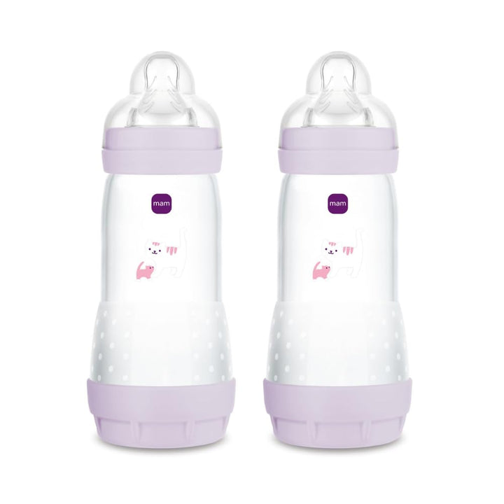 MAM Easy Start Babyflasche 320 ml (2er-Set), Set mit 2 Anti-Kolik-Flaschen zum Stillen, reduziert Lu
