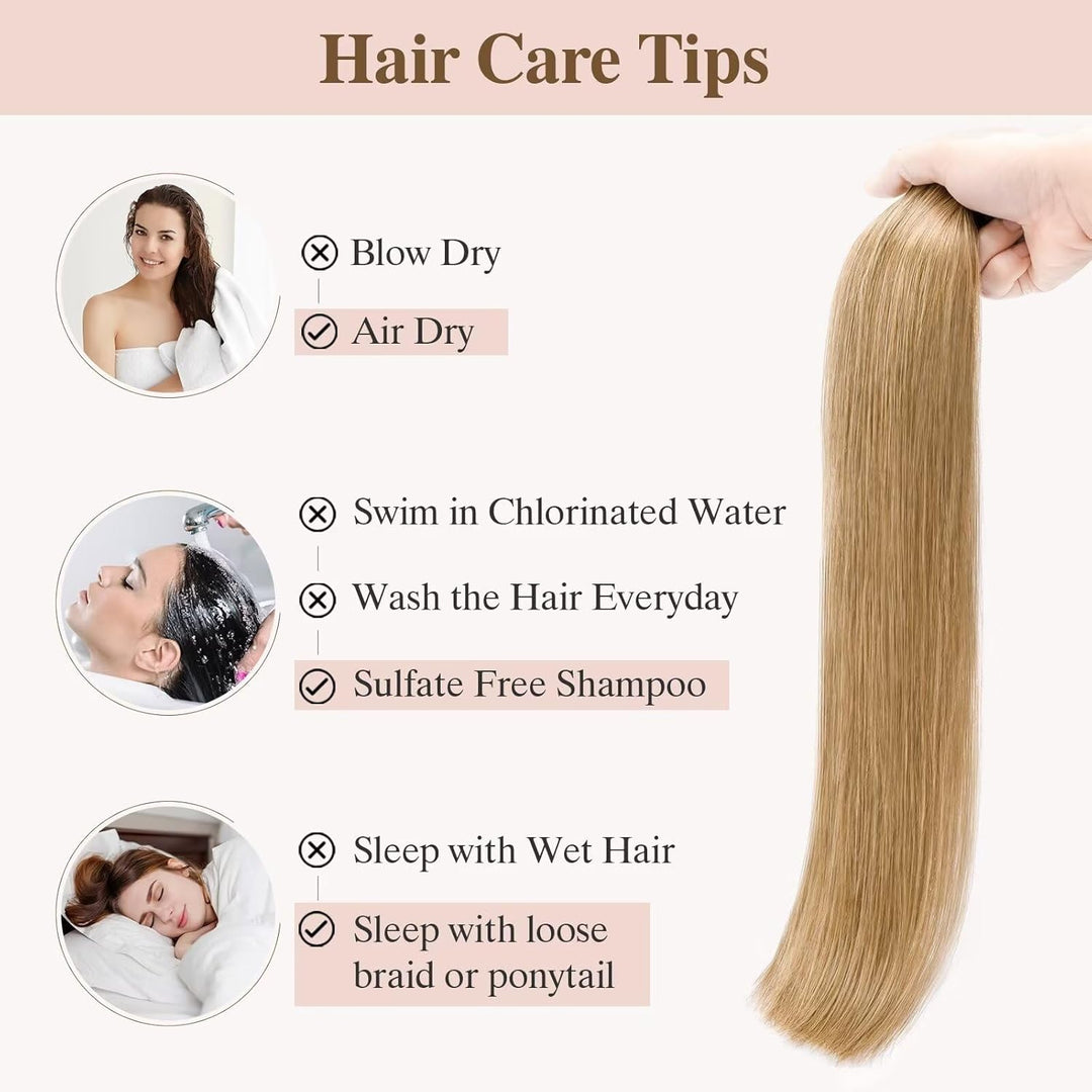 TESS Tape Extensions Echthaar Blond 40 Stück 45 cm Haarverlängerungen Remy Human Hair günstig 100 g