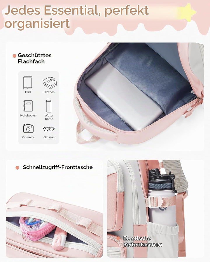 Schulrucksack Mädchen Teenager Rucksack Schule Mädchen Gross Schultasche Schulranzen für Weiterführe
