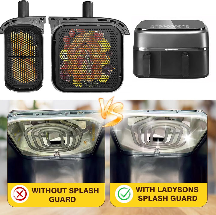 2 Stück Silikon Spritzschutz für Airfryer,Spritzschutz Kompatibel mit Philips Airfryer N350,Heissluf