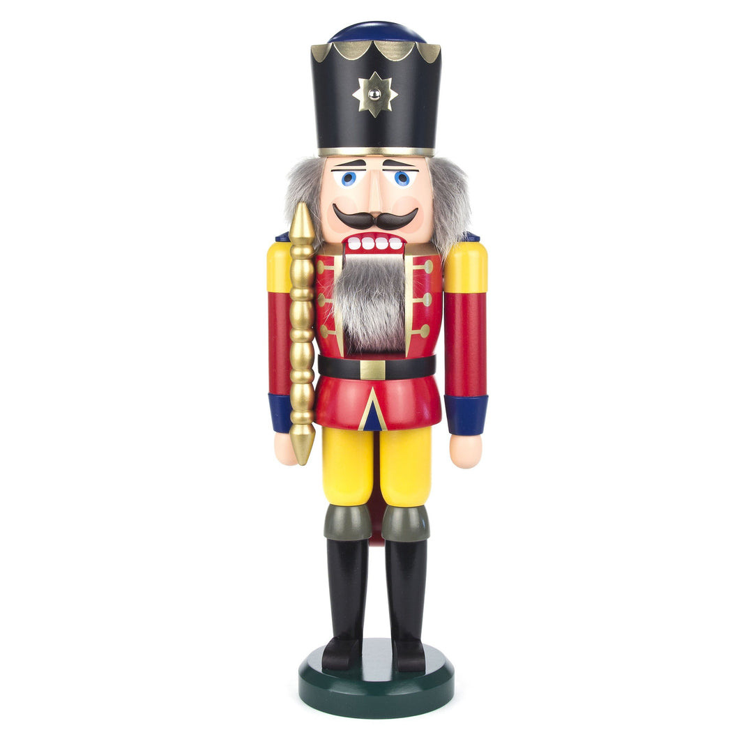 Seiffener Volkskunst | Nussknacker aus dem Erzgebirge | König mit Zepter 39 cm | Nussknackerfigur De