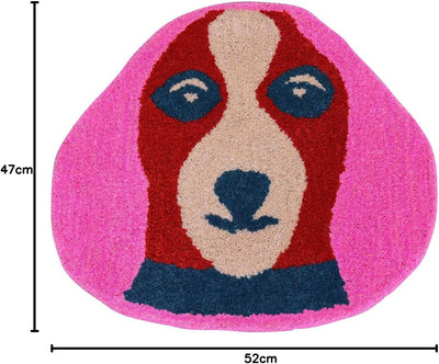 Purpledip Door Mat Dog Shape: Thick, Soft, Non-skid Floor Carpet Rug(10749)