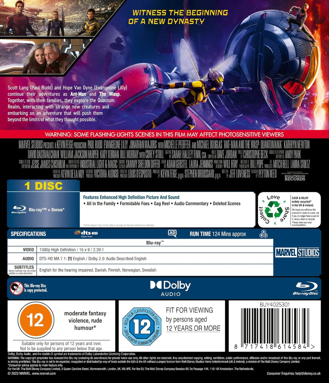 Ant-Man & The Wasp Quantumania BD [Blu-ray] [UK Import], Blu-ray