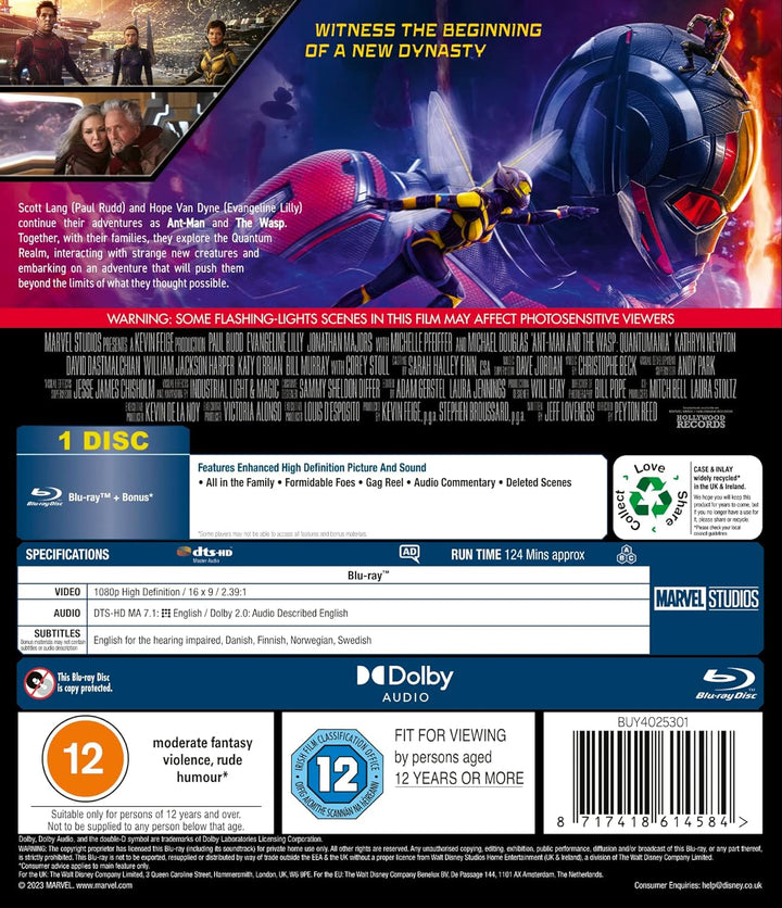 Ant-Man & The Wasp Quantumania BD [Blu-ray] [UK Import], Blu-ray