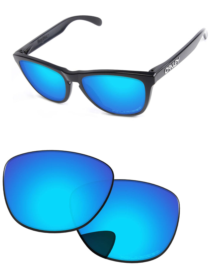 PapaViva Ersatzlinsen für for Oakley Frogskins OO9013 Ice Blue - Polarized, Ice Blue - Polarized
