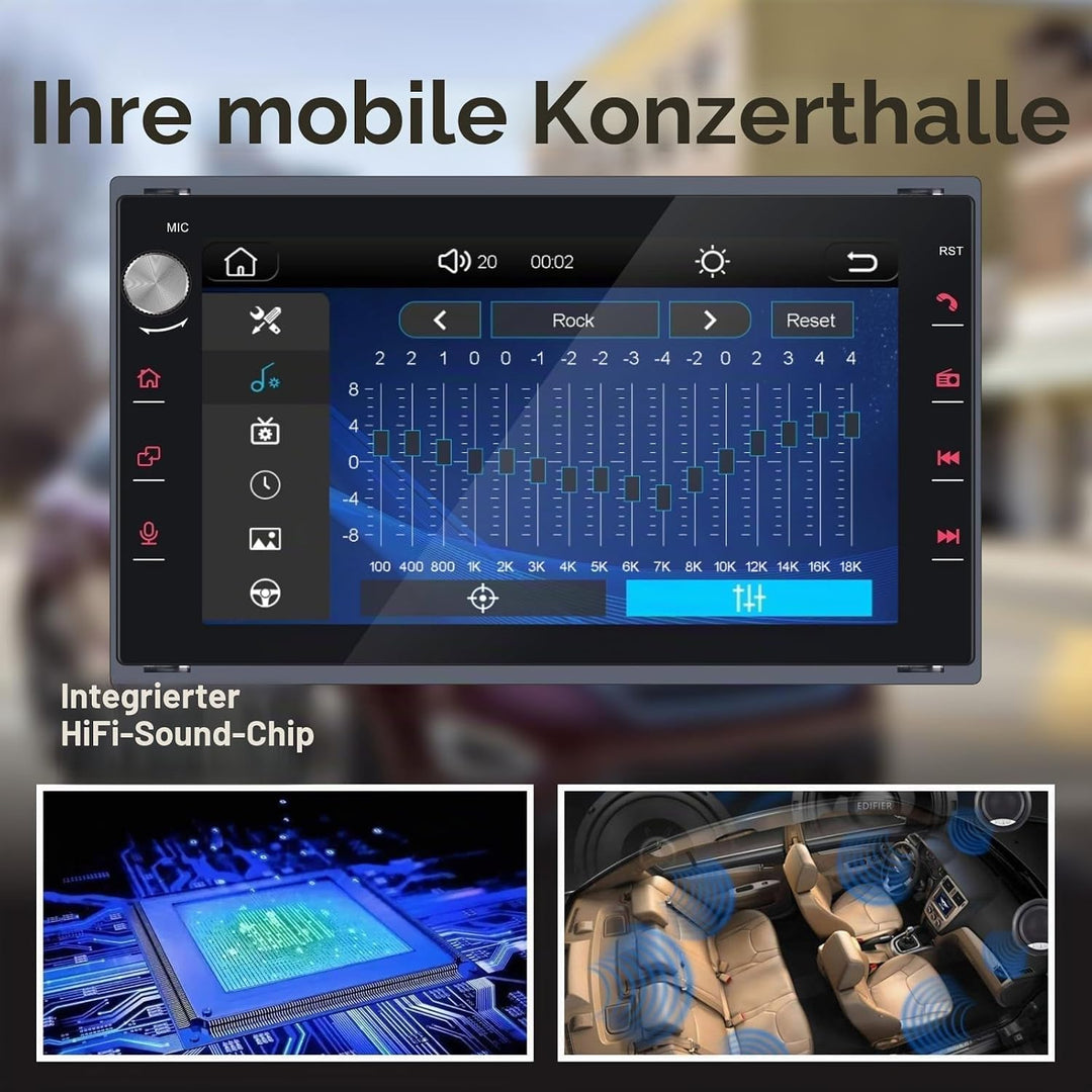 Autoradio kompatibel mit drahtlos Carplay/Android Auto für VW Polo Passat Golf Jetta MK3 MK4 Sharan