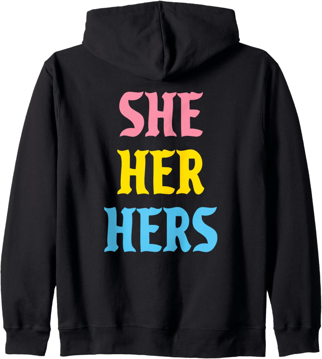 She Her Hers Pronomen LGBTQIA Pansexuell Pride Flagge Kapuzenjacke