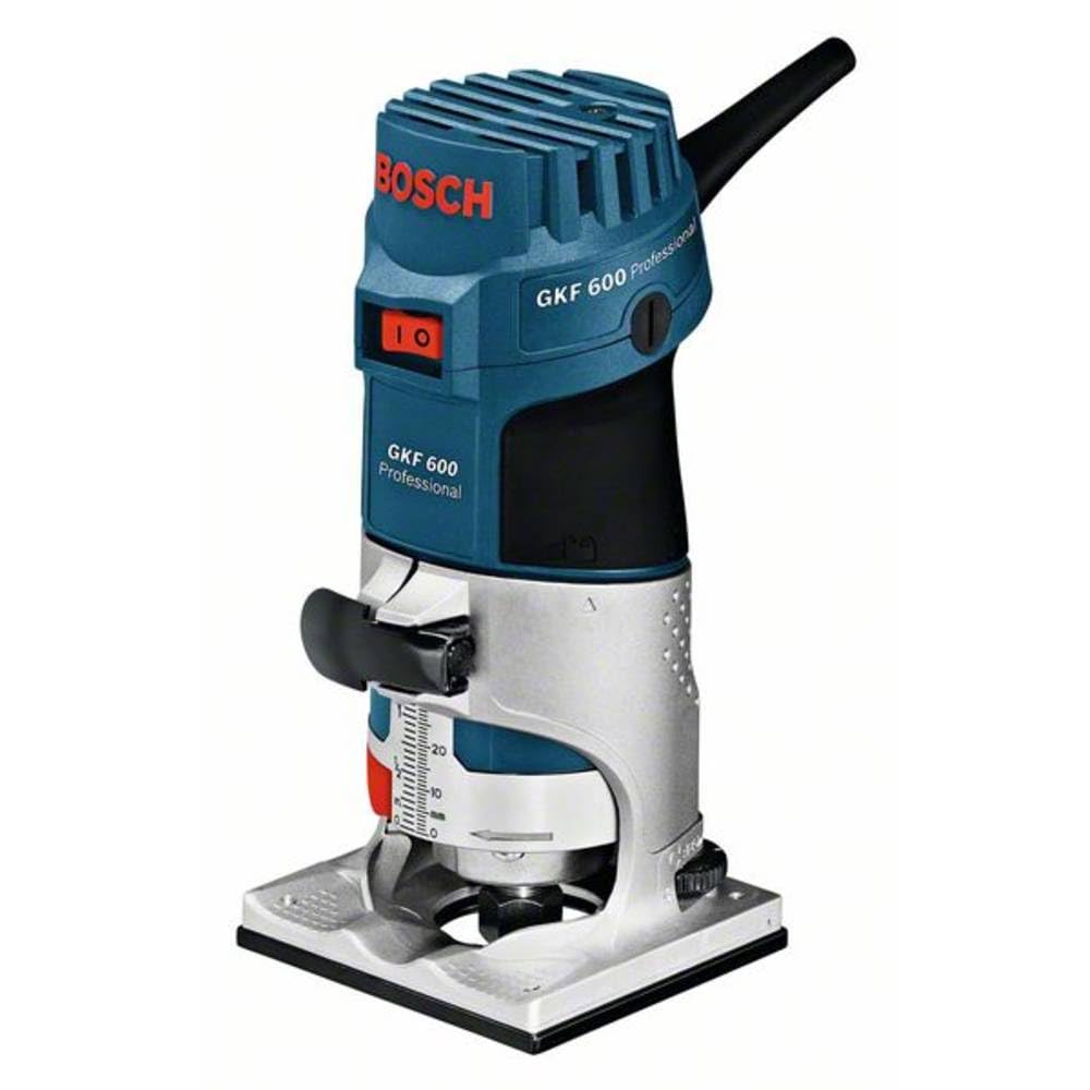 Bosch Professional Kantenfräse GKF 600 (inkl. Maulschlüssel, Parallelanschlag, Führungshilfe, Spannz