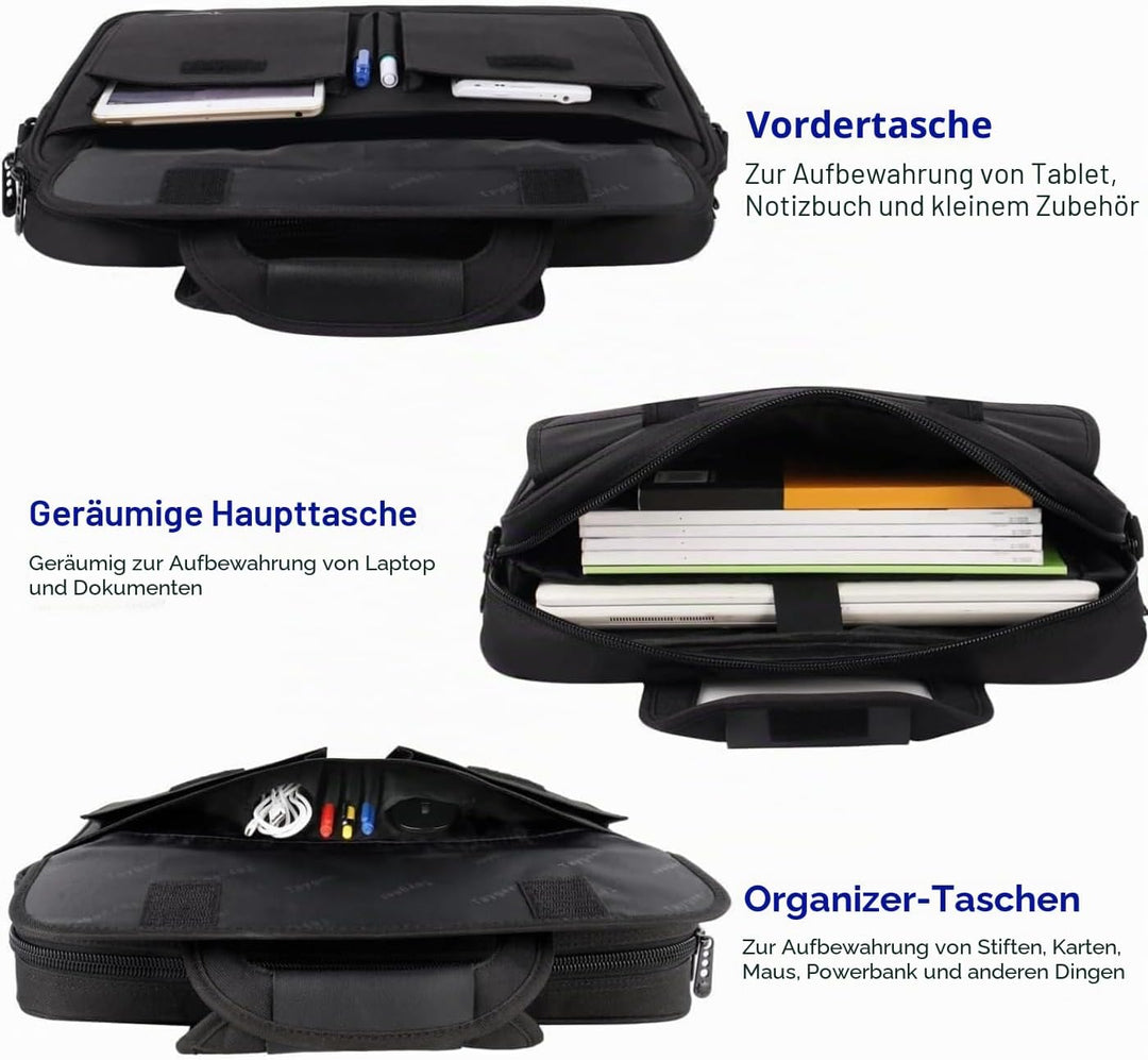 Taygeer Laptoptasche 15.6 Zoll Gross Laptop Tasche Umhängetasche Aktentasche Schultertasche Herren P