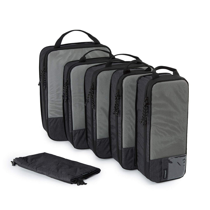 BAGSMART Packing Cubes Compression 6 Stück, Rucksack Koffer Organizer Packtaschen, Wasserdicht Packw