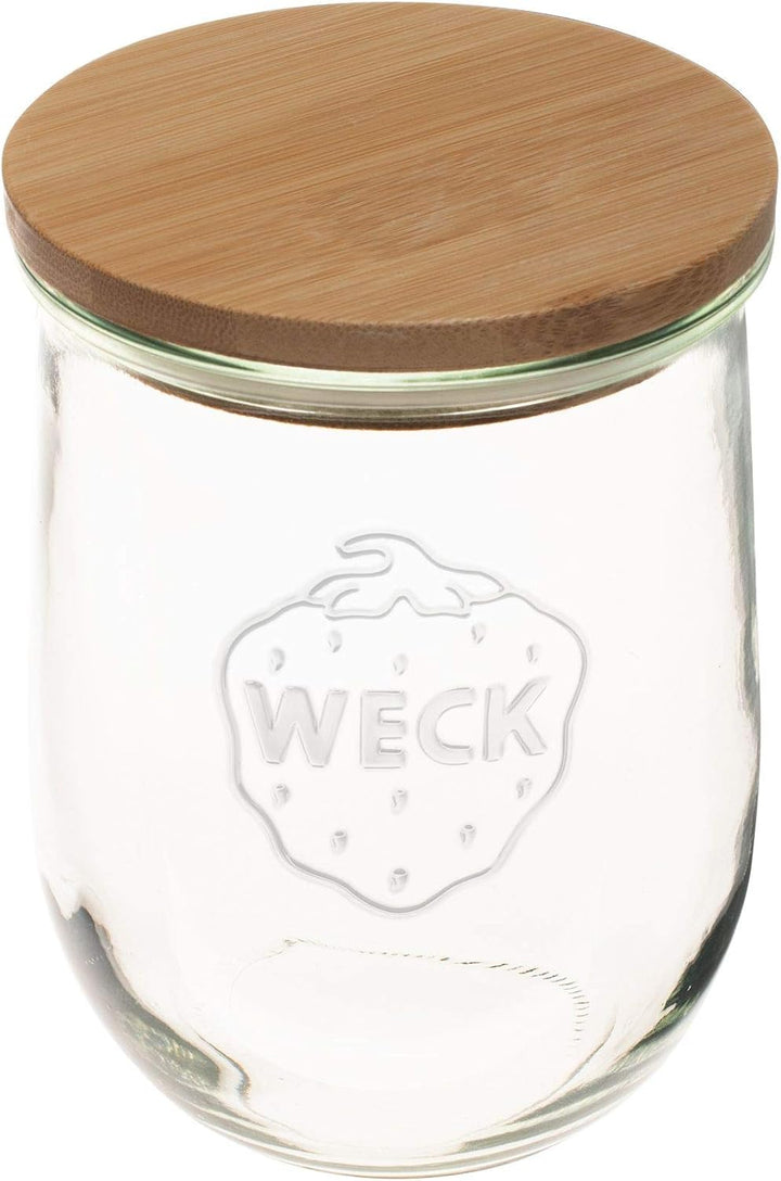 Weck Jars - Tulpengläser 1 Liter Sauerteig-Startergläser Grosse Gläser für Sauerteig Tulpenglas mit