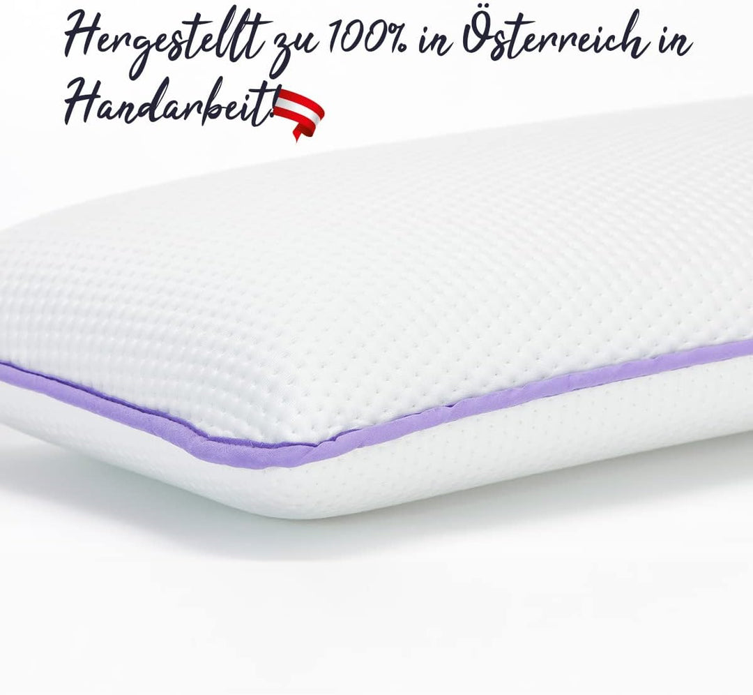 QUQON® Seitenschläferkissen - 40x80cm - Memory Foam - orthopädisches Kopfkissen für Nacken und Schul