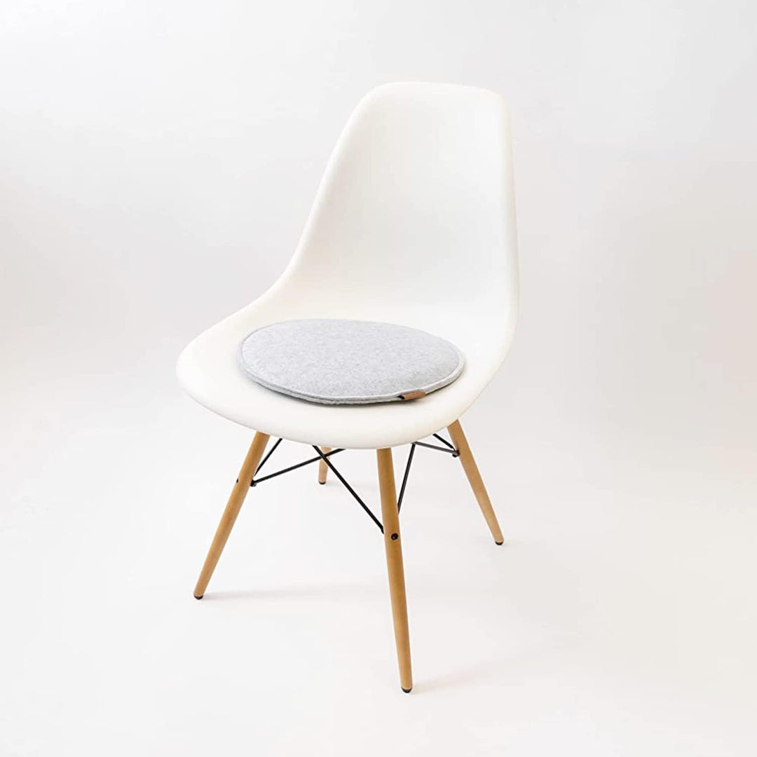 Miqio Design Filz Sitzkissen XL Rund mit Antirutschnoppen | 40cm | 2er-Set | Indoor und Outdoor | Na